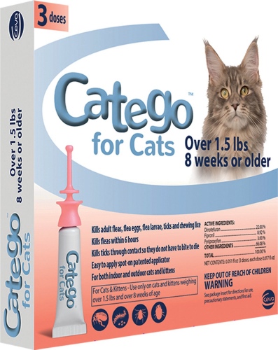 Catego 3 doses for cats over 1.5 lbs & 8 weeks or older 1