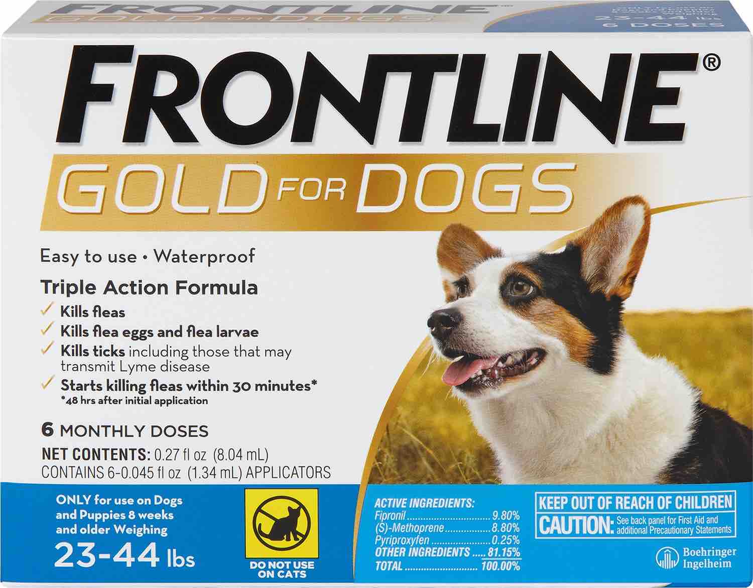 Frontline Gold for Dogs 6 doses 23-44 lbs (Blue) 1