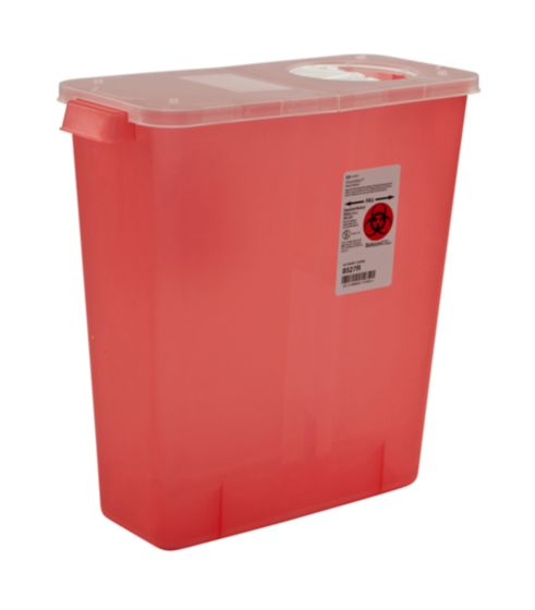 Multi-Purpose Sharps Container with Rotor Opening & Hinged Lids